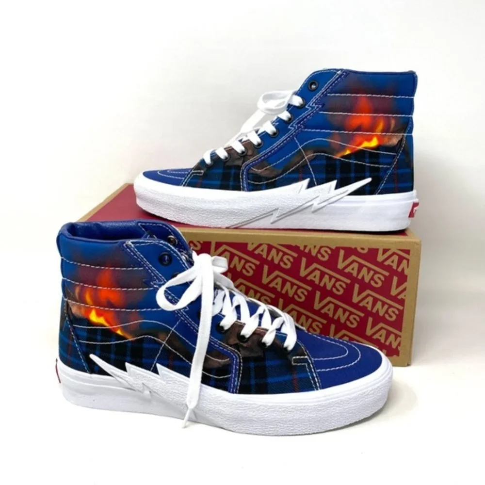 💖MEGA SALE💖VANS SK8-HI Bolt Big Reveal Navy Women High Canvas VN0A5JIV1P4 - Picture 9 of 10